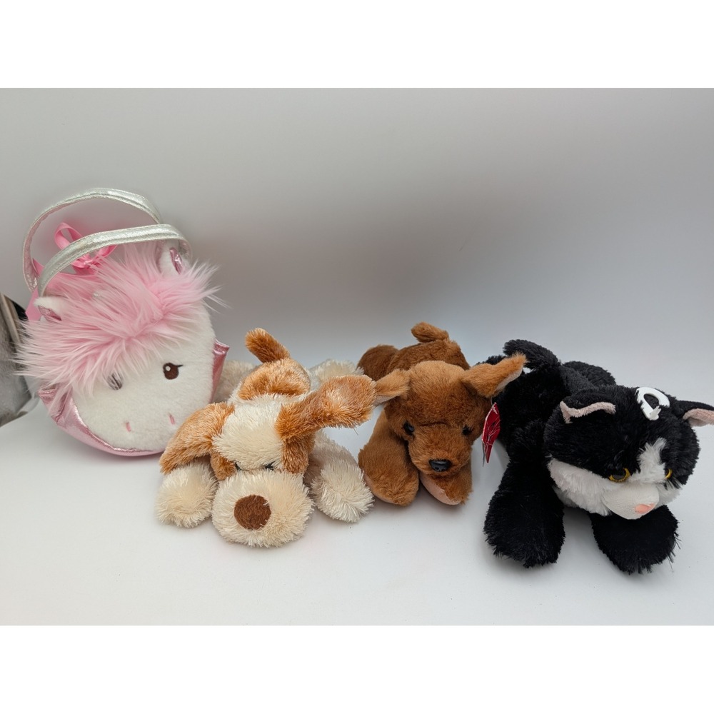 Aurora Plush Animal Lot Dogs Cat Pink Unicorn Carrier Stuffed Animal Toy